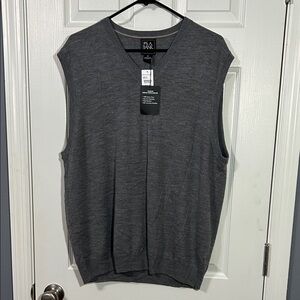 Jos. A. Bank Gray Merino Wool Traveler Sweater Vest Men’s Size XXL